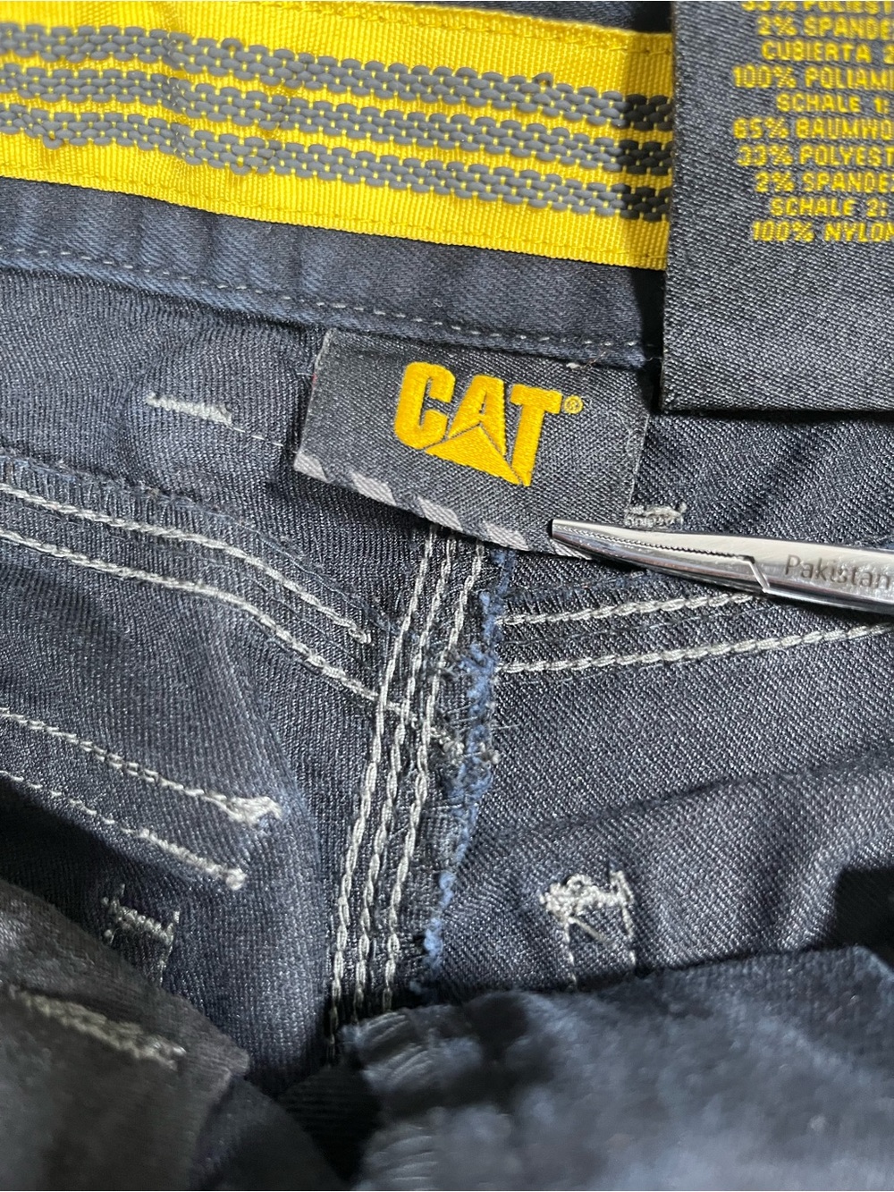 Caterpillar CAT Men’s Work Pants 28X34 Black Gray - Picture 9 of 16